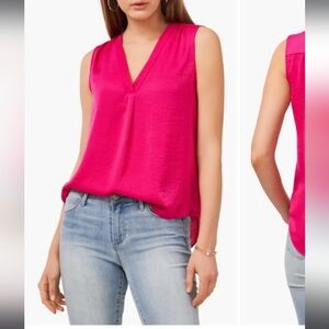 Sleeveless bright pink tank
